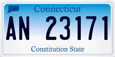 CT license plate AN23171