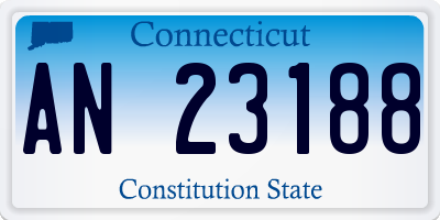 CT license plate AN23188