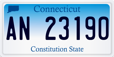 CT license plate AN23190
