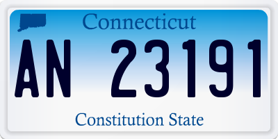 CT license plate AN23191