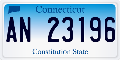 CT license plate AN23196