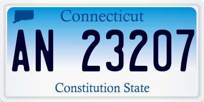 CT license plate AN23207