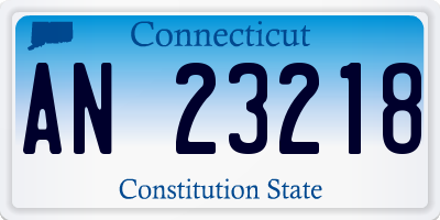 CT license plate AN23218