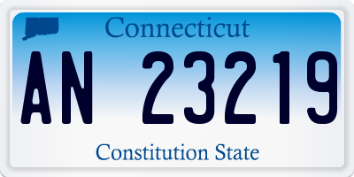 CT license plate AN23219