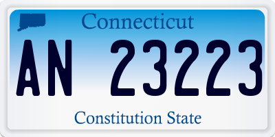 CT license plate AN23223