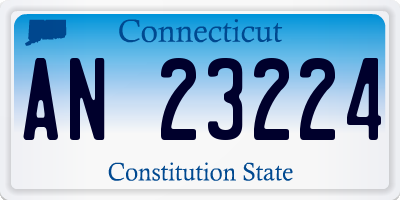 CT license plate AN23224