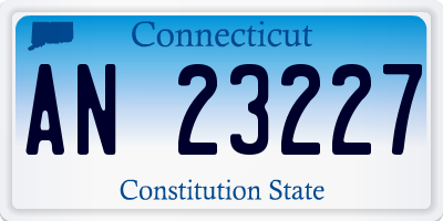 CT license plate AN23227