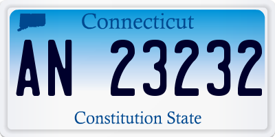 CT license plate AN23232
