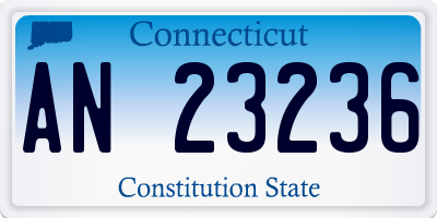 CT license plate AN23236