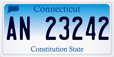 CT license plate AN23242