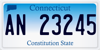 CT license plate AN23245