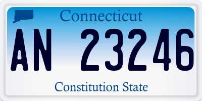 CT license plate AN23246