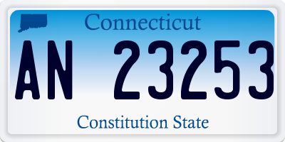 CT license plate AN23253