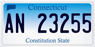 CT license plate AN23255
