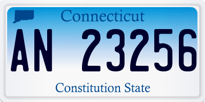 CT license plate AN23256