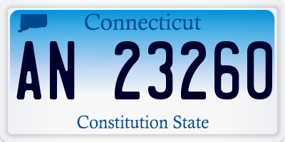 CT license plate AN23260