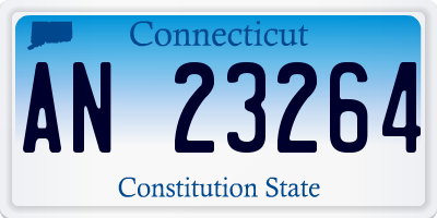 CT license plate AN23264