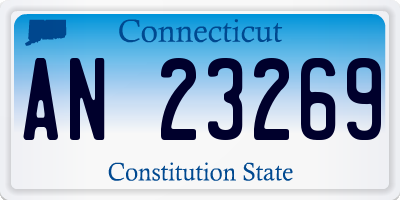 CT license plate AN23269