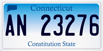 CT license plate AN23276