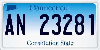 CT license plate AN23281