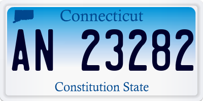 CT license plate AN23282