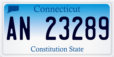 CT license plate AN23289