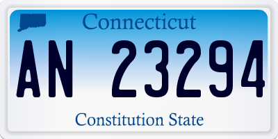 CT license plate AN23294