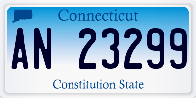 CT license plate AN23299