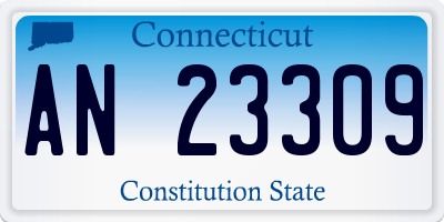 CT license plate AN23309