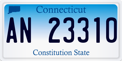 CT license plate AN23310
