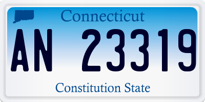 CT license plate AN23319