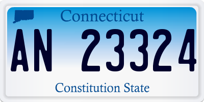 CT license plate AN23324