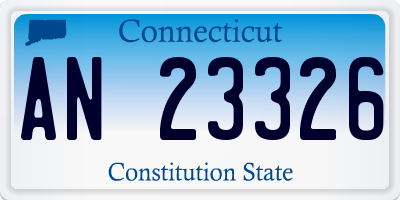 CT license plate AN23326