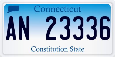 CT license plate AN23336