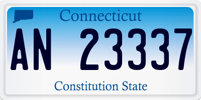 CT license plate AN23337