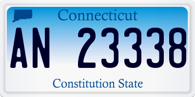 CT license plate AN23338