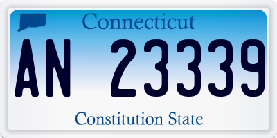 CT license plate AN23339