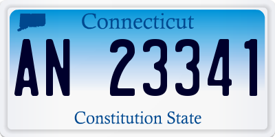 CT license plate AN23341