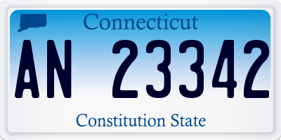 CT license plate AN23342