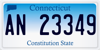 CT license plate AN23349