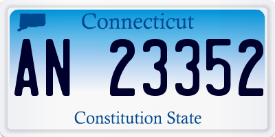 CT license plate AN23352