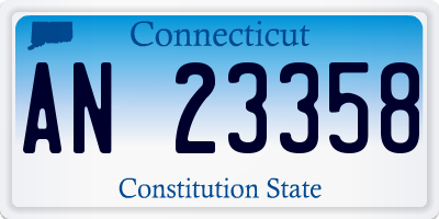 CT license plate AN23358