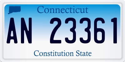 CT license plate AN23361