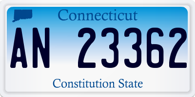 CT license plate AN23362