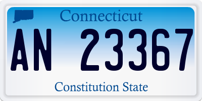 CT license plate AN23367