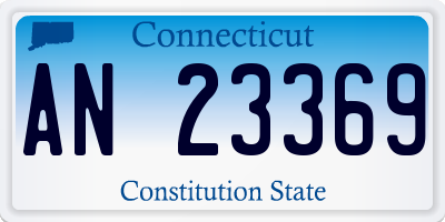 CT license plate AN23369