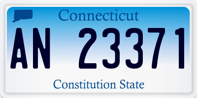 CT license plate AN23371