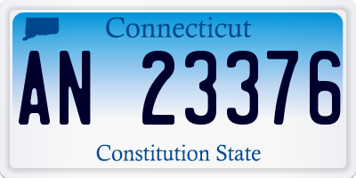 CT license plate AN23376