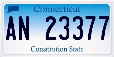 CT license plate AN23377