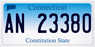 CT license plate AN23380